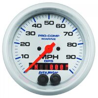 Marine 3-3/8" GPS Speedometer (0-100 MPH) White