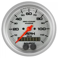 Marine 3-3/8" GPS Speedometer (0-120 MPH) Silver