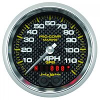 Marine 3-3/8" GPS Speedometer (0-120 MPH) Carbon Fiber