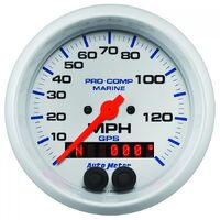 Marine 3-3/8" GPS Speedometer (0-140 MPH) White