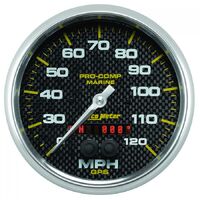 Marine 5" GPS Speedometer (0-120 MPH) Carbon Fiber