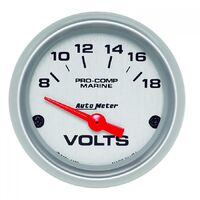 Marine 2-1/16" Voltmeter w/ Air-Core (8-18V) Silver