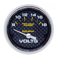 Marine 2-1/16" Voltmeter w/ Air-Core (8-18V) Carbon Fiber