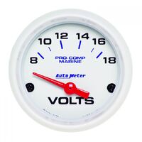 Marine 2-1/16" Voltmeter w/ Air-Core (8-18V) White