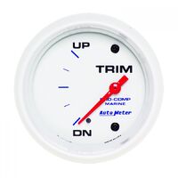 Marine 2-5/8" Trim Level Up/Down Gauge w/ Air-Core - White