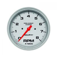 Marine 5" In-Dash Tachometer (0-8,000 RPM) Silver