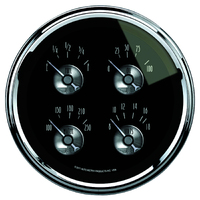 Prestige 5" Quad Gauge (100 PSI/100-250°F/8-18V/240-33 Ω) Black Diamond