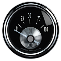 Prestige 2-1/16" Oil Pressure Gauge w/ Air Core (0-100 PSI) Black Diamond