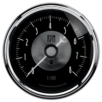 Prestige 3-3/8" In-Dash Tachometer (0-8,000 RPM) Black Diamond