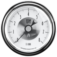 Prestige 3-3/8" In-Dash Tachometer (0-8,000 RPM) Pearl