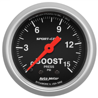 Sport-Comp 2-1/16" Mechanical Boost Gauge (0-15PSI)