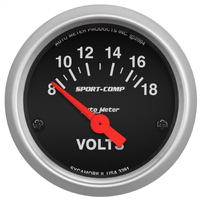 Sport-Comp 2-1/16" Voltmeter w/ Air-Core (8-18V)