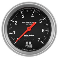 Sport-Comp 2-5/8" Mechanical Oil Pressure Gauge (0-7 Kg/Cm2)