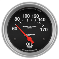 Sport-Comp 2-5/8" Oil Temperature Gauge w/ Air-Core (60-170 °C)