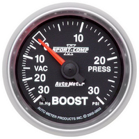 Sport-Comp II 2-1/16" Mechanical Boost/Vacuum Gauge (30 In Hg/30 PSI)