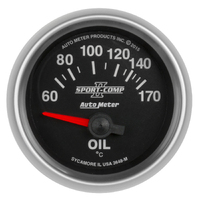 Sport Comp II 2-1/16" Oil Temp Gauge w/ Air-Core (60-170 C)