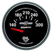 Sport-Comp II 2-1/16" Oil Temperature Gauge w/ Air-Core (140-300 °F)