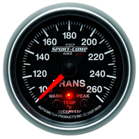 Sport-Comp II 2-1/16" Stepper Motor Transmission Temperature Gauge w/ Peak & Warn (100-260 °F)