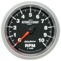 Sport-Comp II 3-3/8" In-Dash Tachometer (0-10,000 RPM)