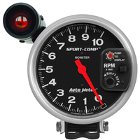 Sport-Comp 5" Pedestal Tachometer w/ Shift Light, 1-4 Pulse Ignition (0-10,000 RPM)