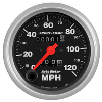 Sport-Comp 3-3/8" Mechanical Speedometer (0-120 MPH)