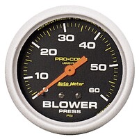 Pro-Comp 2-5/8" Liquid Filled Mechanical Blower Pressure Gauge (0-60 PSI)