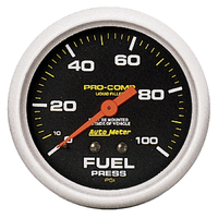 Pro-Comp 2-5/8" Liquid Filled Mechanical Fuel Pressure Gauge (0-100 PSI)