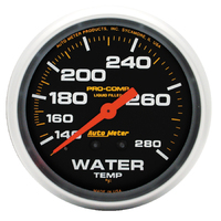 Pro-Comp 2-5/8" Liquid Filled Mechanical Water Temperature Gauge (140-280 °F) 6 ft