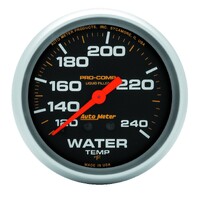 Pro-Comp 2-5/8" Liquid Filled Mechanical Water Temperature Gauge (120-240 °F) 12 ft