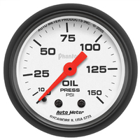 Phantom 2-1/16" Mechanical Oil Pressure Gauge (0-150 PSI)