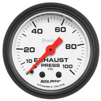 Phantom 2-1/16" Mechanical Exhaust Pressure Gauge (0-100 PSI)