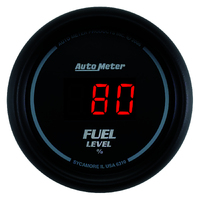 Sport Comp Digital 2-1/16" Programmable Fuel Level Gauge (0-280 Ω) Black