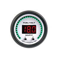 Phantom Elite Digital 2-1/16" Two Channel Fuel Level/Voltmeter Gauge (0-100%/8-18V)