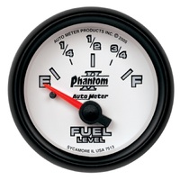 Phantom II 2-1/16" SSE Fuel Level Gauge w/ Air-Core for GM (0-90 Ω)