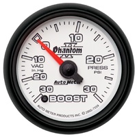 Phantom II 2-1/16" Stepper Motor Boost/Vacuum Gauge (30 In Hg/30 PSI)