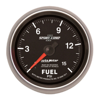 Sport-Comp II 2-5/8" Mechanical Fuel Pressure Gauge (0-15 PSI)