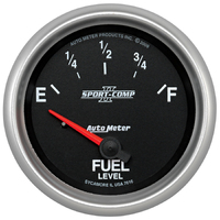 Sport-Comp II 2-5/8" Fuel Level Gauge w/ Air-Core (73-10Ω)