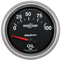 Sport-Comp II 2-5/8" Oil Pressure Gauge w/ Air-Core (0-100 PSI)