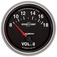 Sport-Comp II 2-5/8" Voltmeter w/ Air-Core (8-18V)