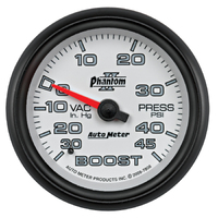 Phantom II 2-5/8" Mechanical Boost/Vacuum Gauge (30 In Hg/45 PSI)