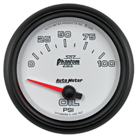 Phantom II 2-5/8" Oil Pressure Gauge w/ Air-Core (0-100 PSI)