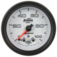 Phantom II 2-5/8" Stepper Motor Oil Pressure Gauge (w/ Peak & Warn (0-100 PSI)