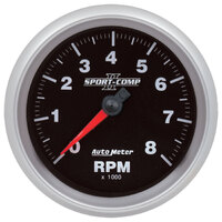 Sport-Comp II 3 3/8" Fitech ICAN Tachometer ( 0-8,000 RPM)