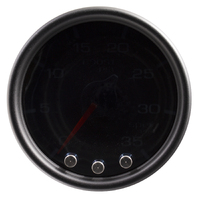 Spek-Pro 2-1/16" Stepper Motor Boost Gauge (0-35 PSI) Black Dial, Black Bezel, Smoked Lens