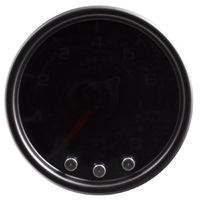 Spek-Pro 2-1/16" In-Dash Tachometer (0-8,000 RPM) Black Dial, Black Bezel, Smoked Lens