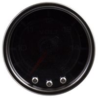 Spek-Pro 2-1/16" Stepper Motor Digital Voltmeter (0-16V) Black Dial, Black Bezel, Smoked Lens