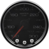 Spek-Pro 2-1/16" Stepper Motor Water Temperature Gauge (100-300 °F) Black Dial, Black Bezel, Smoked Lens