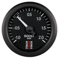 Stack 52mm Mechanical Boost Pressure Gauge (-1 To +2 Bar)