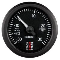 Stack 52mm Mechanical Boost Pressure Gauge (-30Inhg To +30PSI)