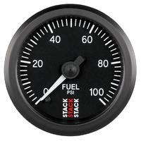 Stack 52mm Stepper Motor Fuel Pressure Gauge (0-100 PSI/1/8" NPTF Male)